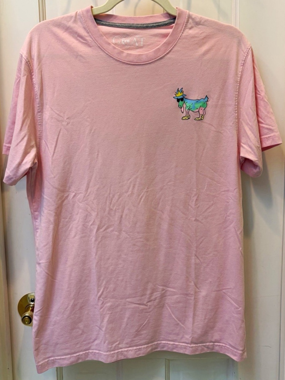 Goat USA Pink Ice Cream Adult Small T-Shirt Cotton Blend